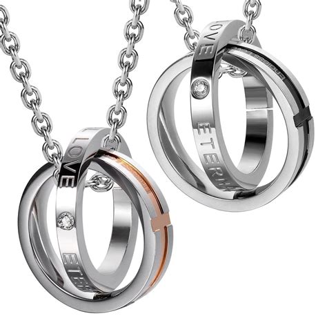 Unique His And Hers Couples Endless Love Eternal Love Rings Pendant