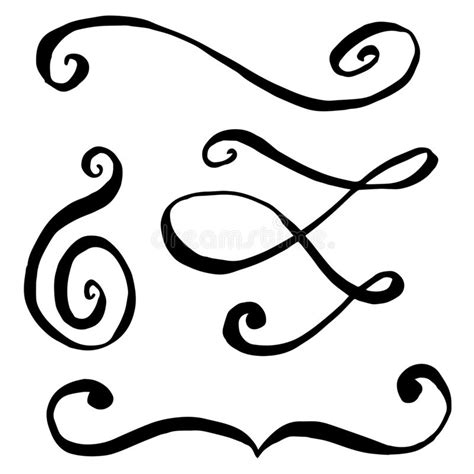 Vector Monogram Calligraphic Element Black And White Engraved Ink Art