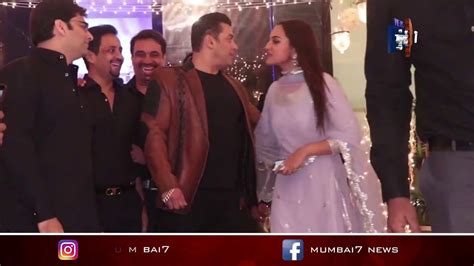 Salman Khan And Sonakshi Sinha At Wedding Of Common Friend Youtube