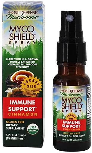 mycoshield spray cinnamon 1 2oz by host defense coyote s natural medicine