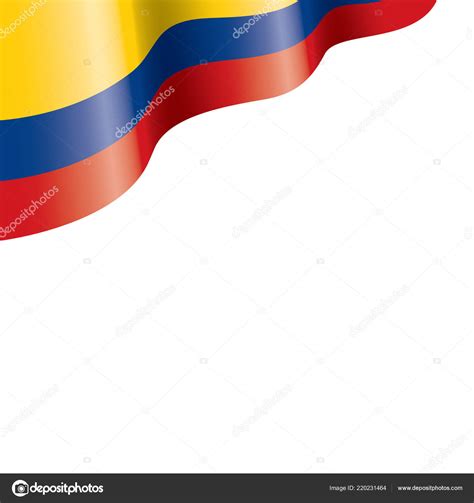 Colombia Flag Vector Illustration On A White Background Stock Vector