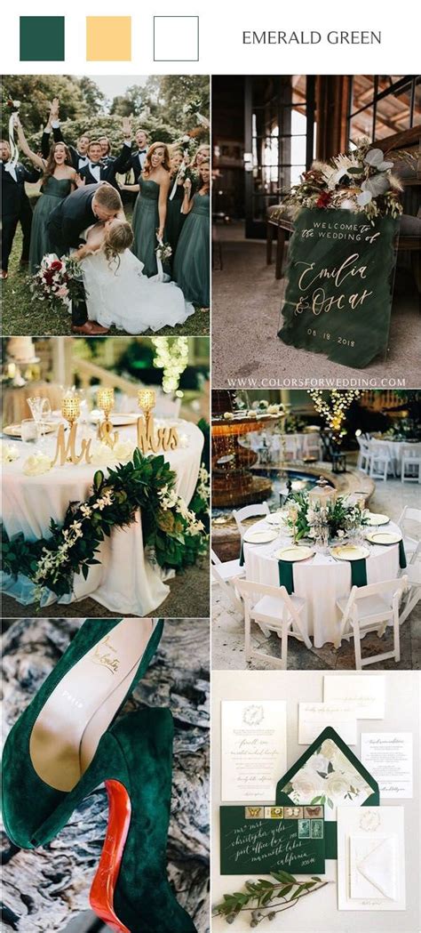 20 Hunter Emerald Green Wedding Color Ideas Youll Love Green Themed