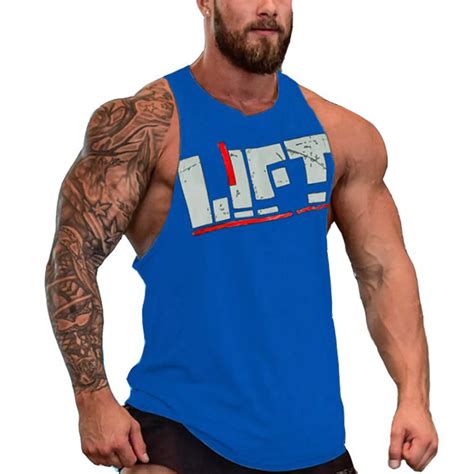 Men Gym Tank Top Singlet Loose Breathable Bodybuilding Stringer O Neck Sleeveless Solid Color