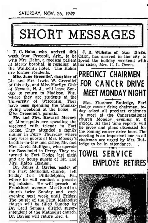 Messenger Newspaper Fort Dodge Ia