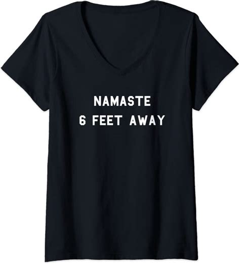 Womens Namaste 6 Feet Away Funny Social Distancing Keep