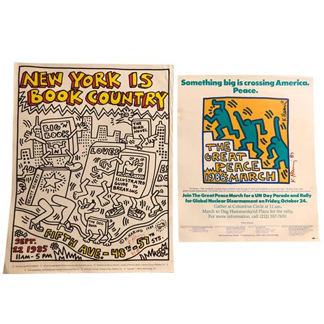 Brooke Shields And Keith Haring Poster By Richard Avedon Signed By