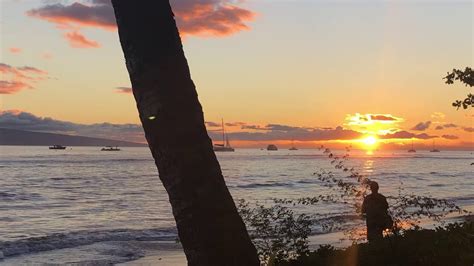 Sunset From Lahaina Shores Youtube