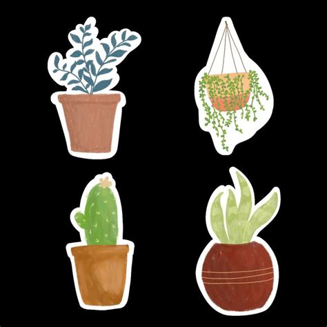 Aesthetic Plant Sticker Plant Green Leaf Png Transparent Clipart