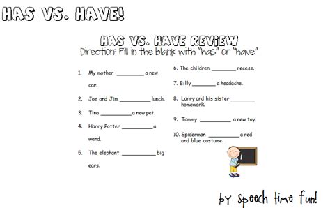 In the present perfect tense, use have in any situation where you're using the subjects i, you, we or they. Reading Comprehension Stories: Has vs. Have!