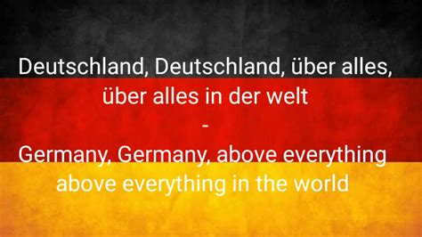 National Anthem Of Germany Das Deutschlandlied Lyrics Translation