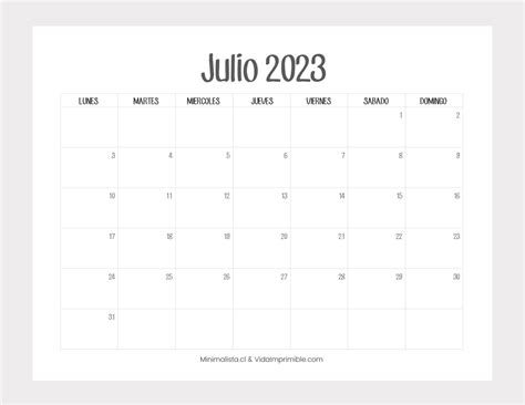 Calendarios 2023 Para Imprimir Descarga Gratis Minimalista Free Hot