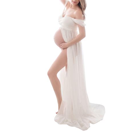 Baycosin Maternity Photoshoot Dress Women Photography Props Sleeveless