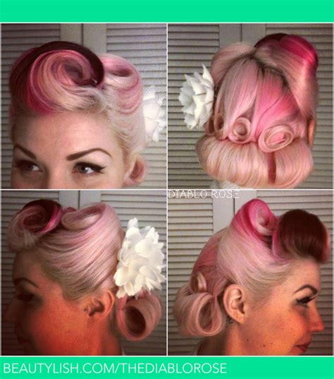 Vintage Pin Up Hair With Victory Rolls And Pin Curls Diablo Rs