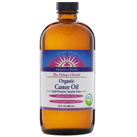 Organic Castor Oil 480ml Heritage Products Yourhealthbasket