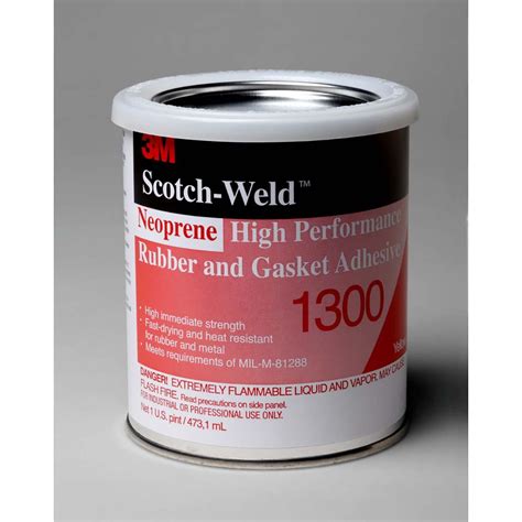 3M Neoprene High Performance Rubber and Gasket Adhesive 1300L Yellow, 1 ...