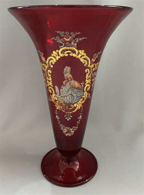 Hand Painted Moser Salviati Venetian Murano Glass Christys