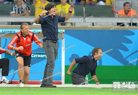 german head coach joachim loew gestures during the fifa world cup 2014 semi final soccer match