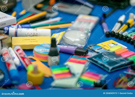 School And Office Stationary Office Supplies Editorial Stock Photo