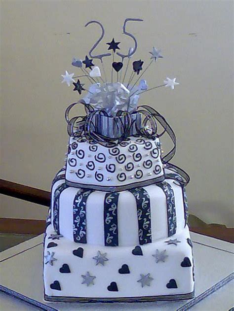 25th wedding anniversary cake decorated cake by jo cakesdecor