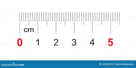Grid For A Ruler Of 50 Millimeters 5 Centimeters Calibration Grid