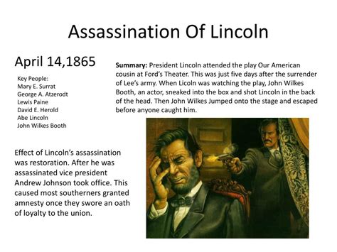 Ppt Assassination Of Lincoln Powerpoint Presentation Free Download