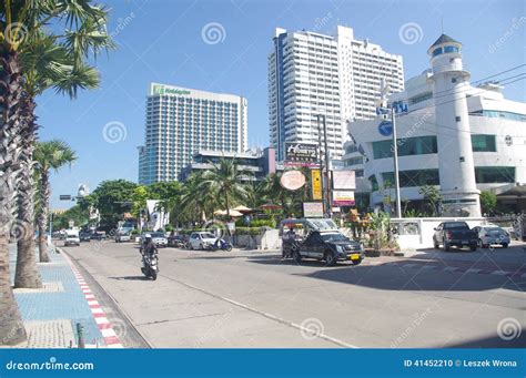 Hotels Along Beach Road In Pattaya Editorial Image Image Of Luxurious