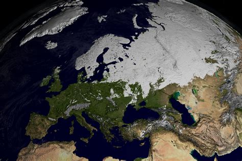 Svs Modis Snow Cover Over Europe