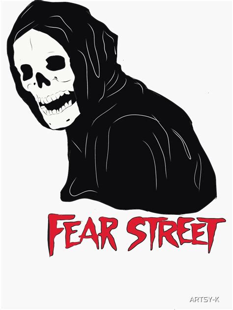 Fear Street Skull Face Sticker For Sale By Artsy K Redbubble