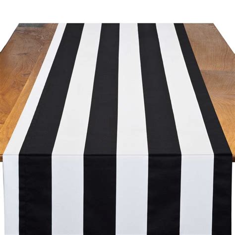 Mod Stripe Black Table Runner Linen Rentals Wedding Table Linen