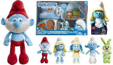 Smurfs 3 The Lost Village Toys Plush Talking Smurfette Jumbo Papa Smurf