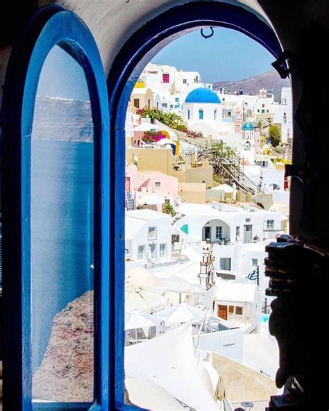 Window With A View To The One And Only Santorini Island Σαντορίνη