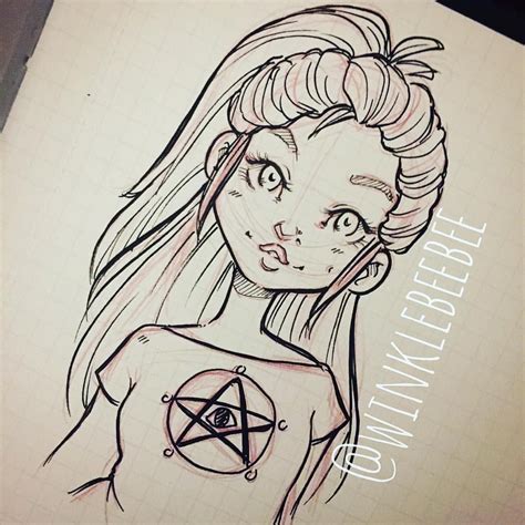Daily Drawings By Kirsten W On Instagram January 7th Dailydrawing Pentagram Art