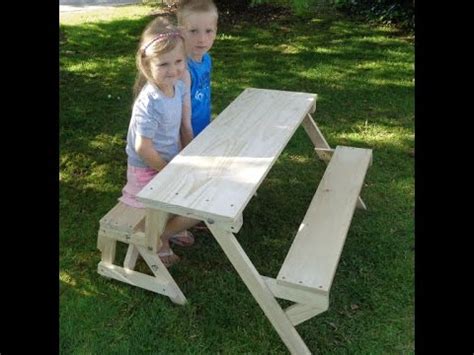 The weights could kill him if he fails. Kids 2-in-1 folding picnic table and bench seat - YouTube