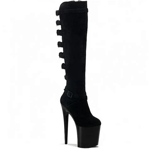 20cm pole dancing boots thigh high stiletto boots 8 inch spike heels platform over the knee