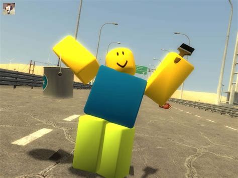 Download A Young Roblox Player Proudly Dressed In The Iconic Noob