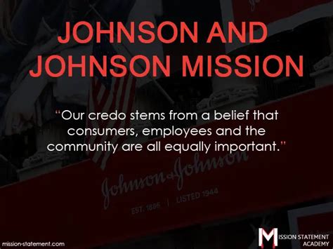 Johnson And Johnson Mission Statement 2020 Johnson And Johnson Mission