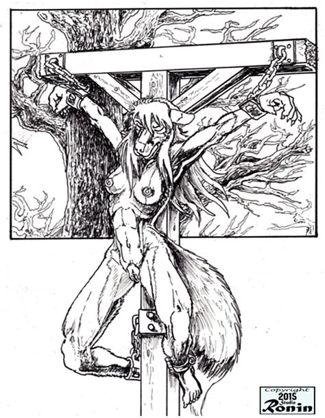 Rule 34 Bondage Bound Canine Captured Chains Crucifixion Female Fox