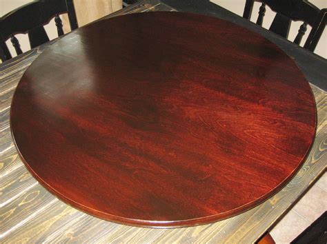 Red Mahogany Wood Lazy Susan For Table Centerpiece Pic Stained
