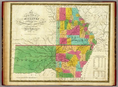 Map Of The State Of Missouri And Territory Of Arkansas Compiled From