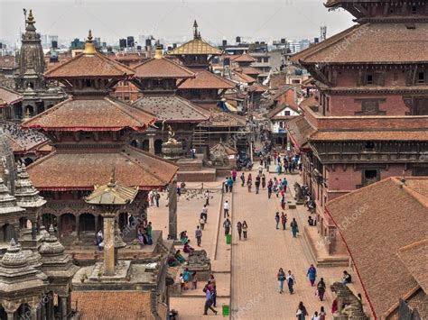 Vista Aérea De La Plaza Patan Durbar En Katmandú Nepal 2024