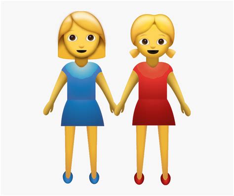 Download Two Women Holding Hands Iphone Emoji Icon Girls Holding Hands Emoji Hd Png Download