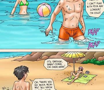 Threesome In The Nude Beach Muses Sex And Porn Comics
