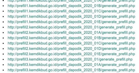 Hasil unduhan berupa fail prefill (.prf) disimpan di dalam folder prefill_dapodik di direktori c. Prefill Dapodik 2021 Seluruh provinsi dan Cara generatenya ...
