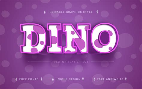 Dino Editable Text Effect Font Style Templatemonster