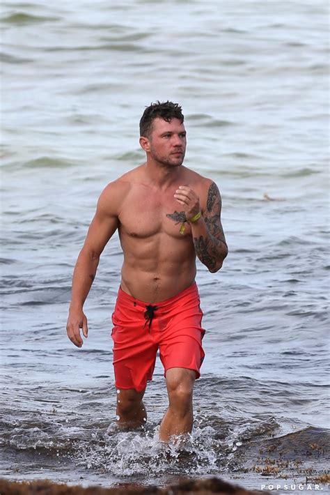 Ryan Phillippe Shirtless On The Beach In Miami July 2018 Popsugar Celebrity