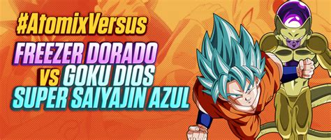 Freezer Dorado Vs Goku Dios Super Saiyajin Azul Atomix