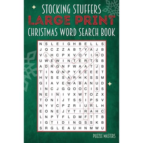 Stocking Stuffers Large Print Christmas Word Search Puzzle