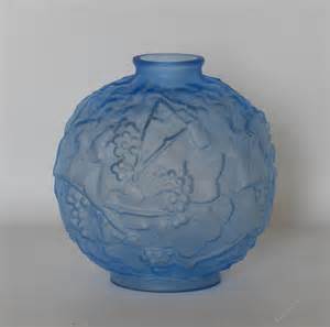 Antiques Atlas Blue Art Deco Glass Vase By Espaivet