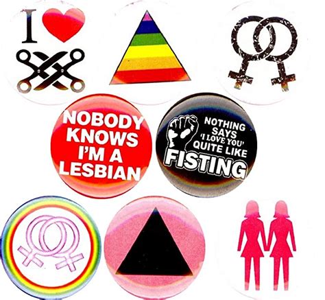 Amazon Lesbian X 8 New 1 Inch 25 Mm Buttons Pins Badges Jewelry