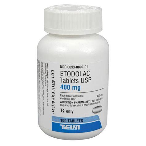 Etodolac 400mg Per Tablet